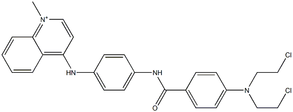 4-[[4-[4-[N,N-Bis(2-chloroethyl)amino]benzoylamino]phenyl]amino]-1-methylquinolinium Struktur