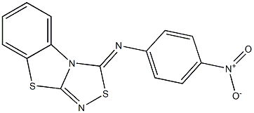 3-(4-Nitrophenyl)imino[1,2,4]thiadiazolo[3,4-b]benzothiazole Struktur