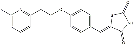 (5Z)-5-[4-[2-(6-Methyl-2-pyridinyl)ethoxy]benzylidene]thiazolidine-2,4-dione Struktur