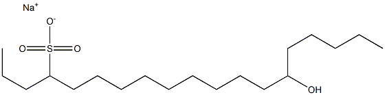 14-Hydroxynonadecane-4-sulfonic acid sodium salt Struktur