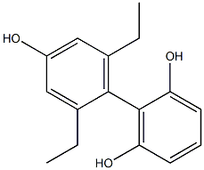 2',6'-Diethyl-1,1'-biphenyl-2,4',6-triol Struktur