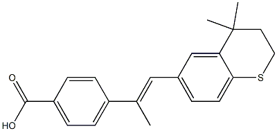 4-[3-[(4,4-Dimethyl-3,4-dihydro-2H-1-benzothiopyran)-6-yl]-2-propen-2-yl]benzoic acid Struktur