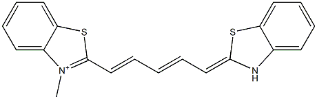 3-Methyl-2-[5-[benzothiazol-2(3H)-ylidene]-1,3-pentadienyl]benzothiazol-3-ium Struktur