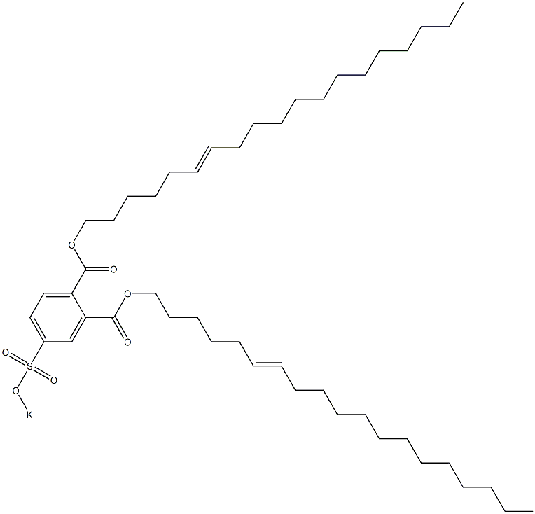 4-(Potassiosulfo)phthalic acid di(6-nonadecenyl) ester Struktur