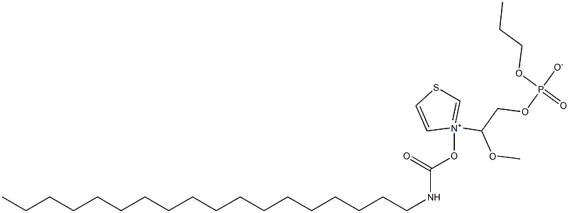 Phosphoric acid (R)-2-methoxy-3-(octadecylcarbamoyloxy)propyl 2-[(thiazol-3-ium)-3-yl]ethyl ester Struktur