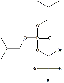 Phosphoric acid diisobutyl 1,2,2,2-tetrabromoethyl ester Struktur