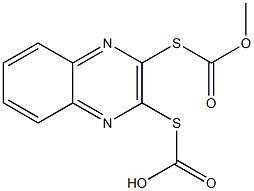 (2,3-Quinoxalinediylbisthio)bis(formic acid methyl) ester Struktur