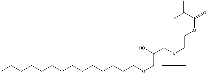 2-Methylpropenoic acid 2-[(1,1-dimethylethyl)[2-hydroxy-3-(tetradecyloxy)propyl]amino]ethyl ester Struktur