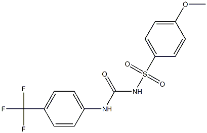 1-(4-Trifluoromethylphenyl)-3-(4-methoxyphenylsulfonyl)urea Struktur