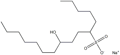 9-Hydroxyhexadecane-6-sulfonic acid sodium salt Struktur