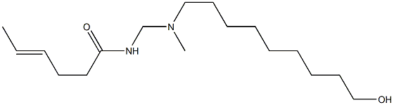 N-[[N-(9-Hydroxynonyl)-N-methylamino]methyl]-4-hexenamide Struktur