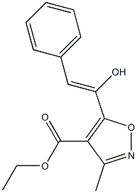 3-Methyl-5-(1-hydroxy-2-phenylethenyl)isoxazole-4-carboxylic acid ethyl ester Struktur