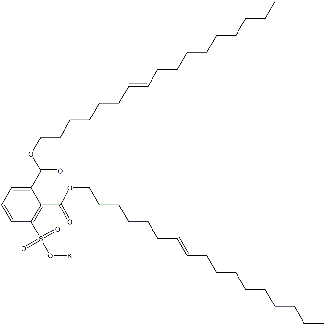 3-(Potassiosulfo)phthalic acid di(7-heptadecenyl) ester Struktur