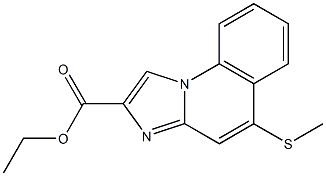 5-Methylthioimidazo[1,2-a]quinoline-2-carboxylic acid ethyl ester Struktur