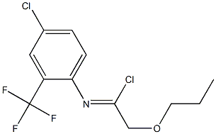 1-Chloro-1-[N-(4-chloro-2-trifluoromethylphenyl)imino]-2-propoxyethane Struktur