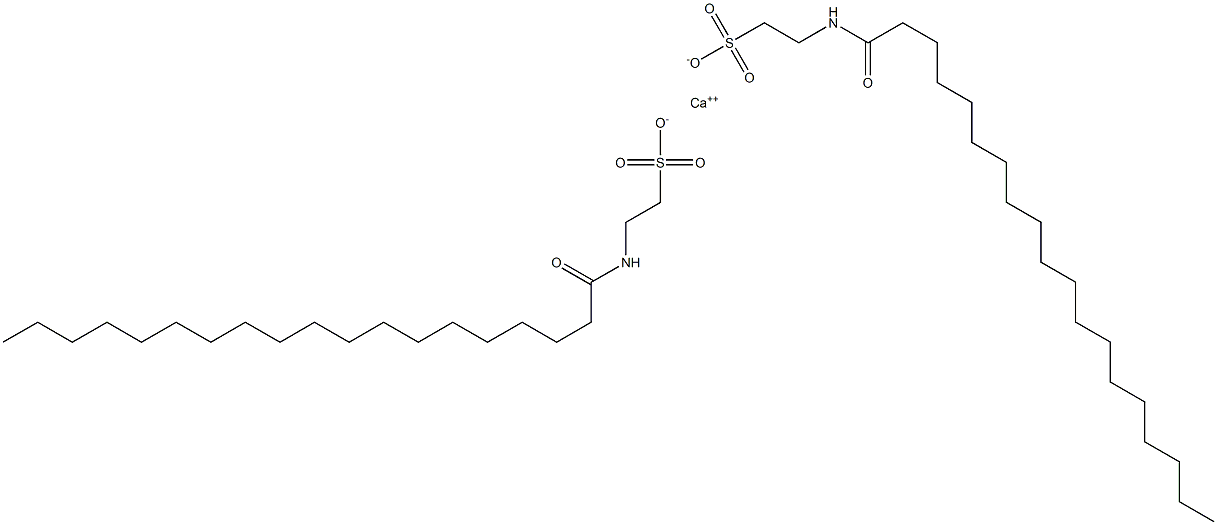 Bis[N-(1-oxononadecyl)taurine]calcium salt Struktur