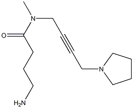 N-Methyl-N-[4-(1-pyrrolidinyl)-2-butynyl]-4-aminobutanamide Struktur