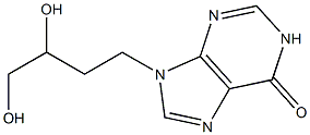 9-(3,4-Dihydroxybutyl)-9H-purin-6(1H)-one Struktur