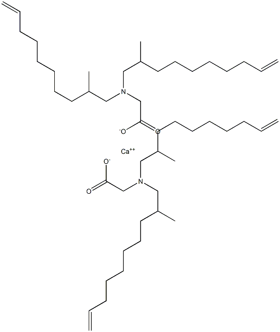 Bis[N,N-bis(2-methyl-9-decenyl)glycine]calcium salt Struktur