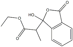 2-[(1,3-Dihydro-1-hydroxy-3-oxoisobenzofuran)-1-yl]propanoic acid ethyl ester Struktur