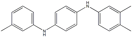 N-(3,4-Dimethylphenyl)-N'-(3-methylphenyl)-p-phenylenediamine Struktur