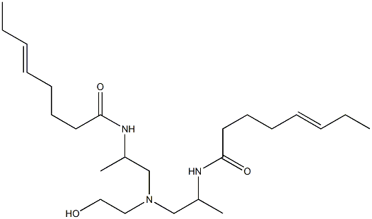 N,N'-[2-Hydroxyethyliminobis(1-methyl-2,1-ethanediyl)]bis(5-octenamide) Struktur