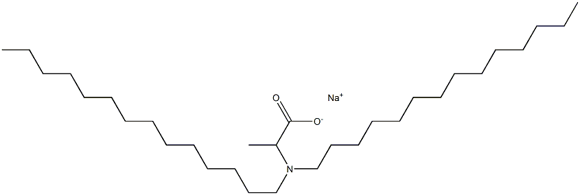 2-(Ditetradecylamino)propanoic acid sodium salt Struktur