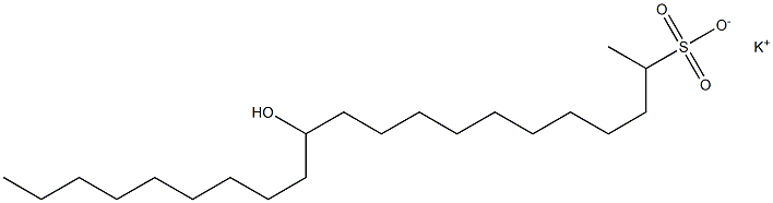 12-Hydroxyhenicosane-2-sulfonic acid potassium salt Struktur