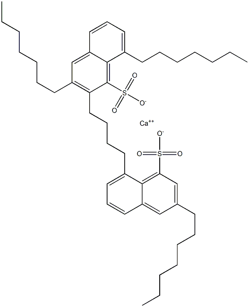 Bis(3,8-diheptyl-1-naphthalenesulfonic acid)calcium salt Struktur