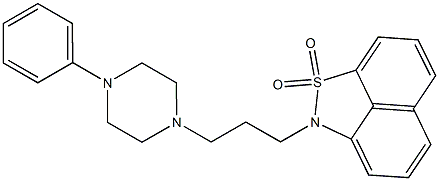 2-[3-[4-Phenyl-1-piperazinyl]propyl]-2H-naphth[1,8-cd]isothiazole 1,1-dioxide Struktur