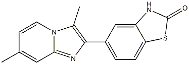 5-[3,7-Dimethylimidazo[1,2-a]pyridin-2-yl]benzothiazol-2(3H)-one Struktur