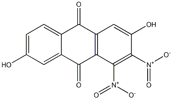 2,6-Dihydroxy-7,8-dinitroanthraquinone Struktur