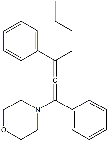 1-Morpholino-1,3-diphenyl-1,2-heptadiene Struktur