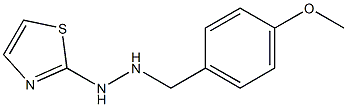 2-[2-(4-Methoxyphenylmethyl)hydrazino]thiazole Struktur