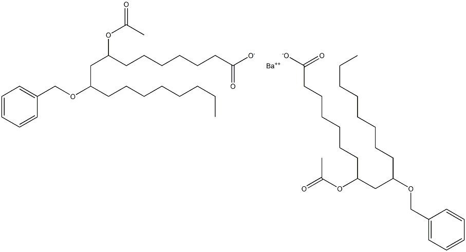 Bis(10-benzyloxy-8-acetyloxystearic acid)barium salt Struktur