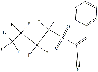 2-(Nonafluorobutylsulfonyl)-3-(phenyl)acrylonitrile Struktur