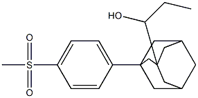 1-(4-(Methylsulfonyl)phenyl)-3-(1-hydroxypropyl)adamantane Struktur