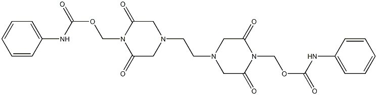 4,4'-Ethylenebis(2,6-dioxopiperazine-1-methanol)bis(N-phenylcarbamate) Struktur