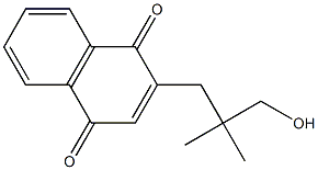 2-(3-Hydroxy-2,2-dimethylpropyl)-1,4-naphthoquinone Struktur