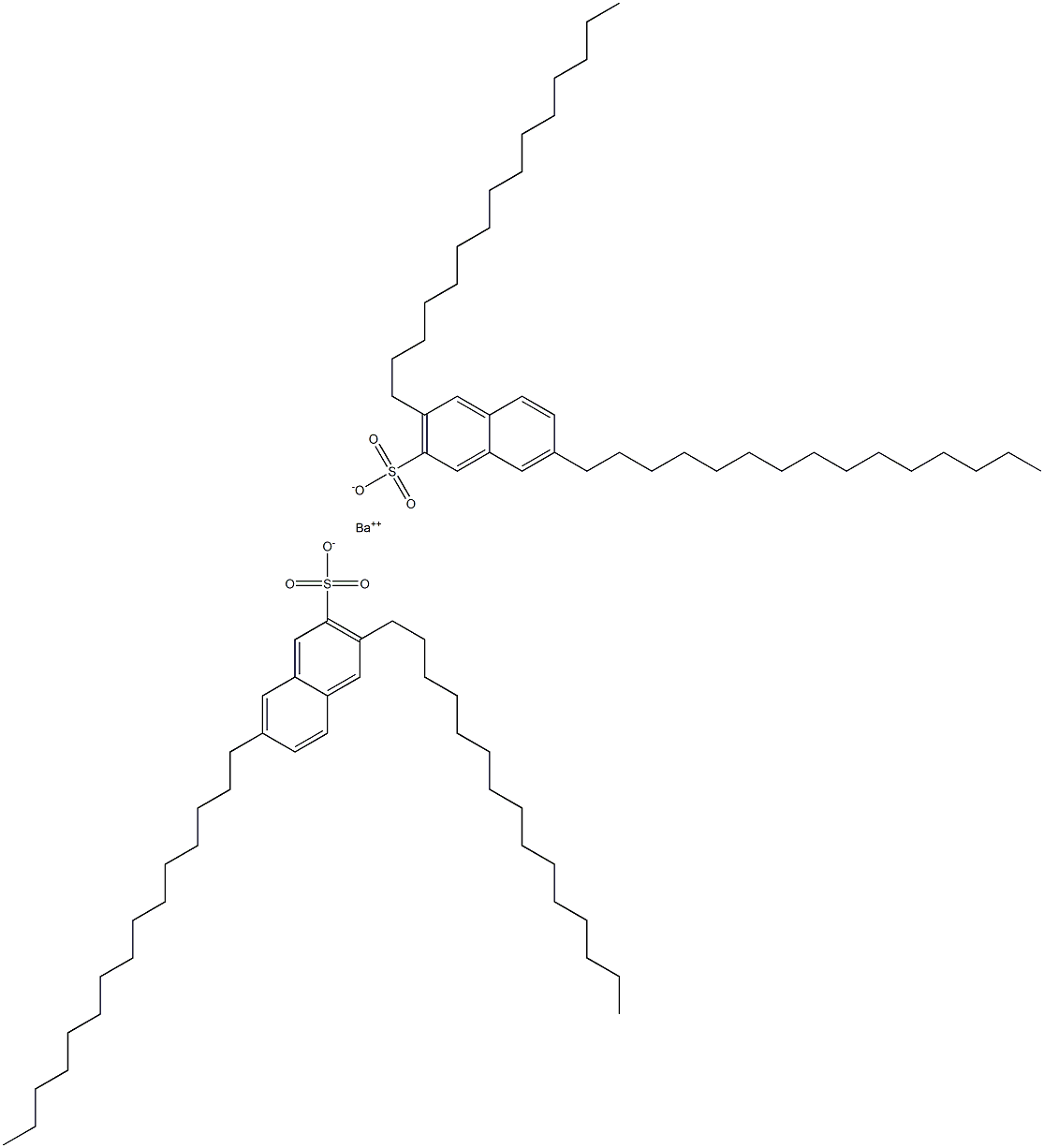 Bis(3,7-dipentadecyl-2-naphthalenesulfonic acid)barium salt Struktur