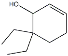 6,6-Diethyl-2-cyclohexen-1-ol Struktur