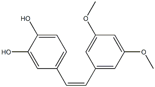 (Z)-3',5'-Dimethoxystilbene-3,4-diol Struktur