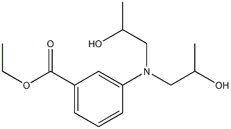 3-[Bis(2-hydroxypropyl)amino]benzoic acid ethyl ester Struktur