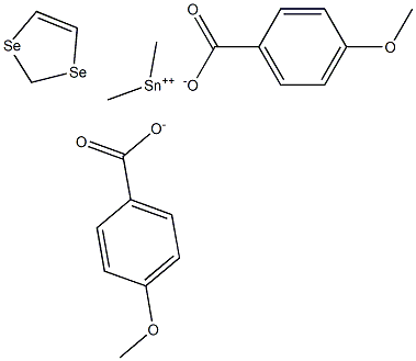 Dimethylstannanediselenolebis(4-methoxybenzoate) Struktur