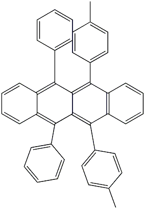 5,12-Bis(4-methylphenyl)-6,11-diphenylnaphthacene Struktur