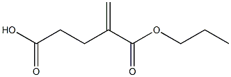 2-Methyleneglutaric acid hydrogen 1-propyl ester Struktur