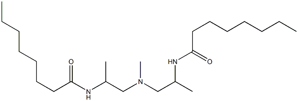 N,N'-[Methyliminobis(1-methyl-2,1-ethanediyl)]bis(octanamide) Struktur