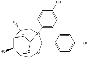 1-O,6-O:2-O,4-O-Bis(4-hydroxybenzylidene)-D-glucitol Struktur