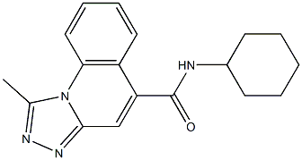 1-Methyl-N-cyclohexyl[1,2,4]triazolo[4,3-a]quinoline-5-carboxamide Struktur