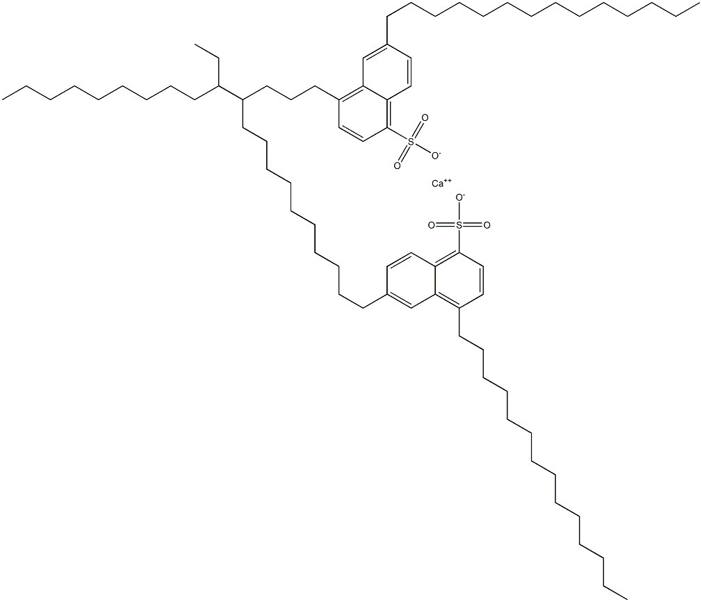 Bis(4,6-ditetradecyl-1-naphthalenesulfonic acid)calcium salt Struktur